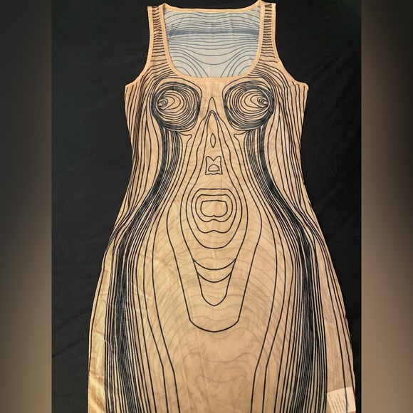 Sheer abstract Mini Dress - Picture 2 of 6
